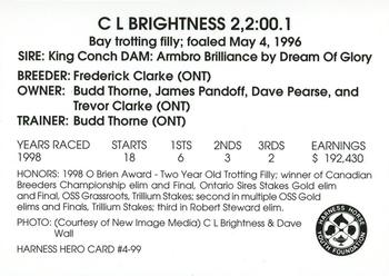 1999 Harness Heroes #4 C L Brightness Back